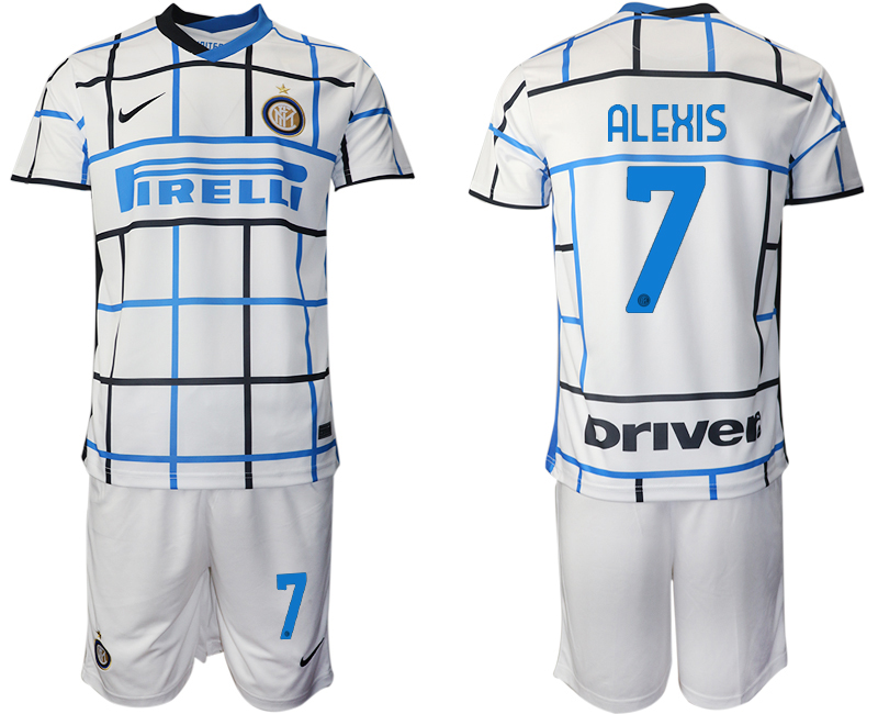 Men 2020-2021 club Inter milan away #7 white Soccer Jerseys->inter milan jersey->Soccer Club Jersey